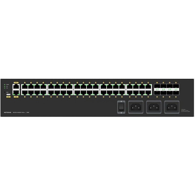 BZBGEAR Netgear AV Line 40x1G Ultra90 PoE++ 802.3Bt 2,880W and 8x SFP+ Managed Switch (Preconfigured)