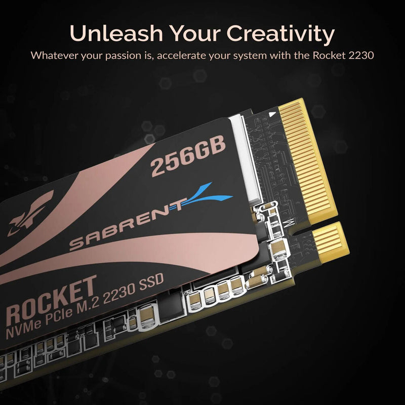 Sabrent 256GB Rocket 2230 NVMe PCIe 4.0 M.2 Internal SSD