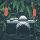 Bronkey Tokyo 102 Leather Camera Neck Strap (Brown and Red, 37.4")
