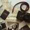 Bronkey Tokyo 102 Leather Camera Neck Strap (Brown and Red, 37.4")