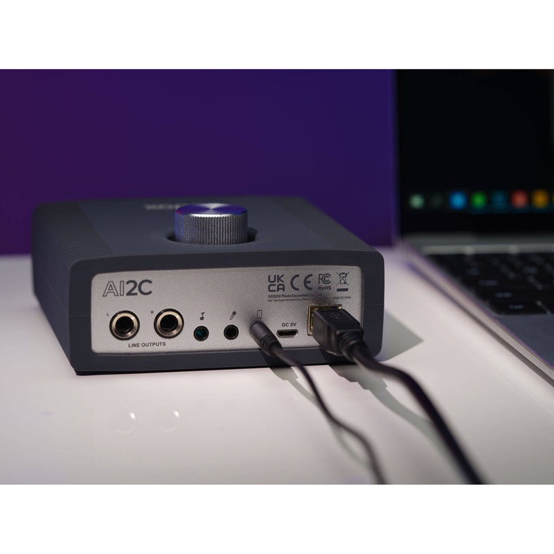 Godox AI2C 2-Channel USB Audio Interface for Windows Computers