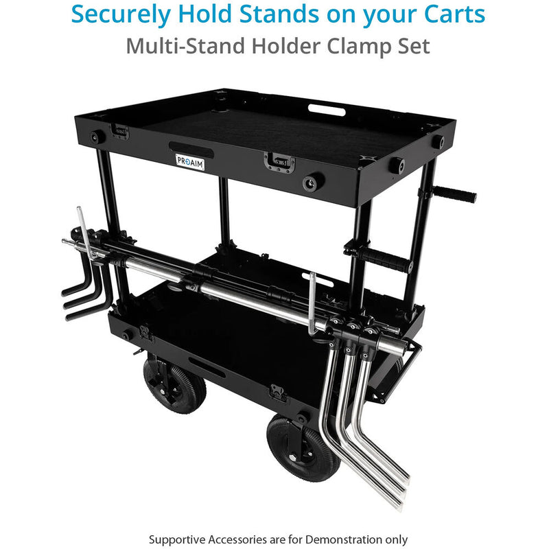 Proaim Multi-Stand Holder Clamp Set for Camera Production Cart