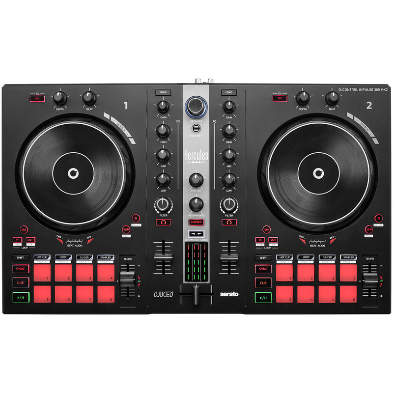 Hercules DJControl Inpulse 300 2-Deck USB DJ Controller for Serato DJ Lite and DJUCED