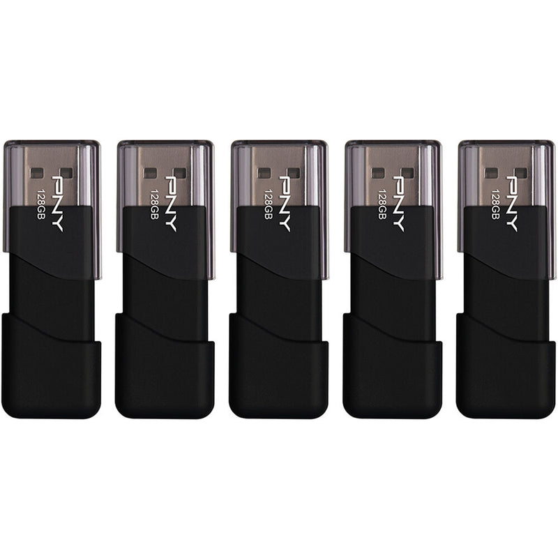 PNY 128GB Attach&eacute; 3 USB 2.0 Flash Drive (5-Pack)