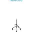 Proaim 3-Stage PTZ Camera Support Stand with 5/8" Baby-Pin & Ball Head