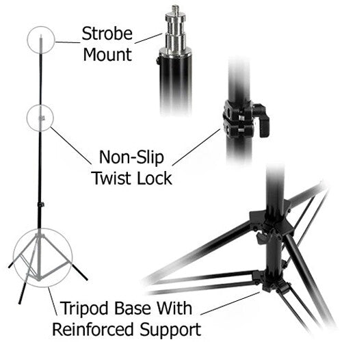 FotodioX Heavy-Duty Studio Light Stand FX-806 (8.4')