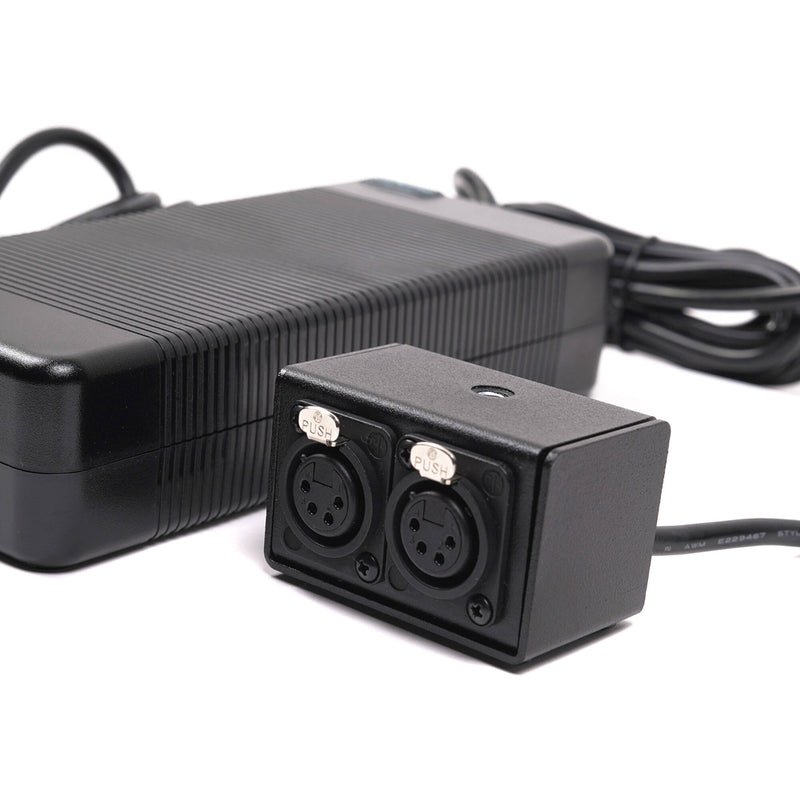 IndiPRO Tools 15V, 20A AC Power Supply with Dual 4-Pin XLR Female Outputs (10')