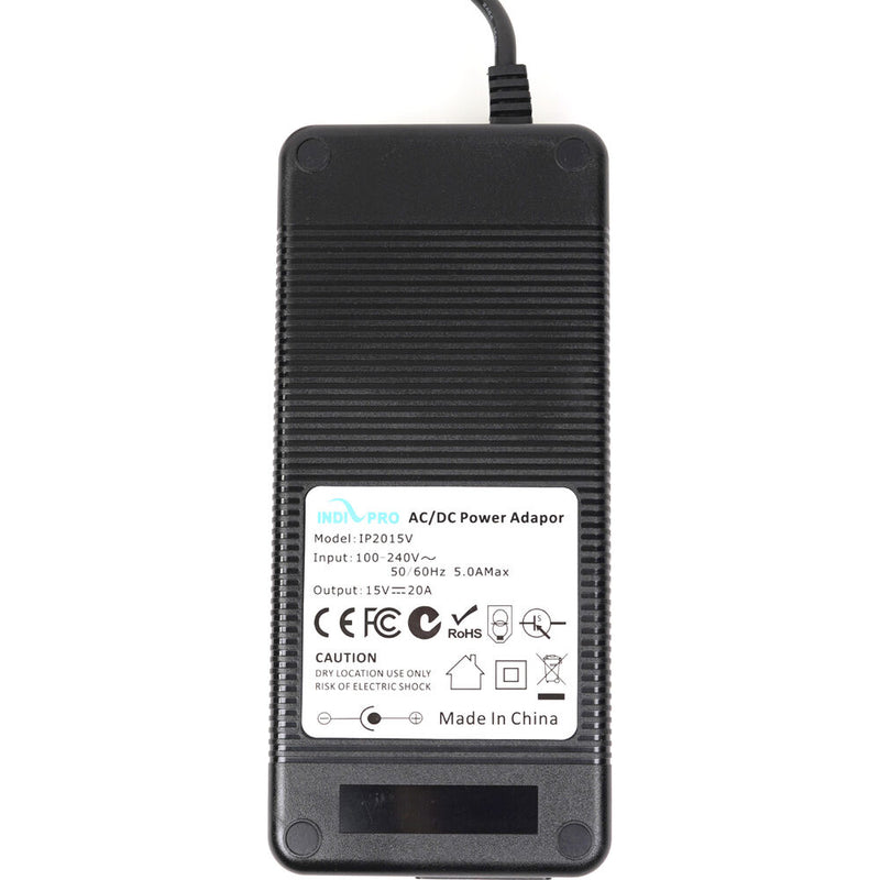 IndiPRO Tools 15V, 20A AC Power Supply with Dual 4-Pin XLR Female Outputs (10')