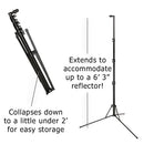 FotodioX Collapsible Portable Backdrop (8 x 14', Black with 7' Stand)