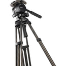 Libec HS-150MC Tripod System with H15 Head, Mid-Level Spreader, Rubber Feet & Case