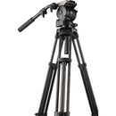 Libec HS-150MC Tripod System with H15 Head, Mid-Level Spreader, Rubber Feet & Case