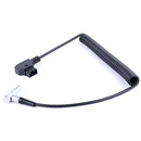 DigitalFoto Solution Limited Coiled D-Tap to Right-Angle LEMO 0B-Type Male 2-Pin Power Cable for Vaxis Wireless Transmitter and Tilta Power Base (1.6 to 4.9')