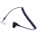 DigitalFoto Solution Limited Coiled D-Tap to Right-Angle LEMO 0B-Type Male 4-Pin Power Cable for Vaxis Wireless Transmitter and Tilta Power Base (1.6 to 4.9')