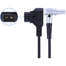 DigitalFoto Solution Limited Coiled D-Tap to Right-Angle LEMO 0B-Type Male 2-Pin Power Cable for Vaxis Wireless Transmitter and Tilta Power Base (1.6 to 4.9')
