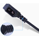 DigitalFoto Solution Limited Coiled D-Tap to Right-Angle LEMO 0B-Type Male 2-Pin Power Cable for Vaxis Wireless Transmitter and Tilta Power Base (1.6 to 4.9')