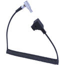 DigitalFoto Solution Limited Coiled D-Tap to Right-Angle LEMO 0B-Type Male 2-Pin Power Cable for Vaxis Wireless Transmitter and Tilta Power Base (1.6 to 4.9')