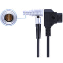 DigitalFoto Solution Limited Coiled D-Tap to Right-Angle LEMO 0B-Type Male 4-Pin Power Cable for Vaxis Wireless Transmitter and Tilta Power Base (1.6 to 4.9')