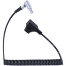 DigitalFoto Solution Limited Coiled D-Tap to Right-Angle LEMO 0B-Type Male 4-Pin Power Cable for Vaxis Wireless Transmitter and Tilta Power Base (1.6 to 4.9')