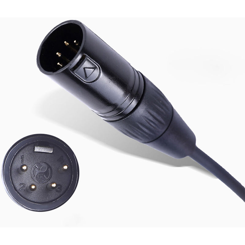 DigitalFoto Solution Limited Gold-Plated 4-Pin Female to 4-Pin Male XLR Audio Cable (3.9')