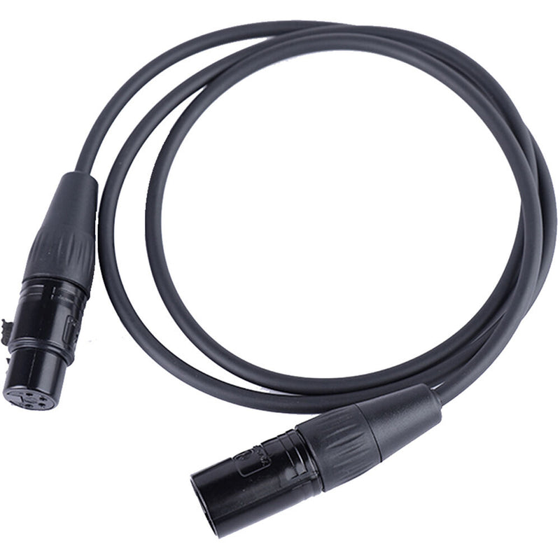 DigitalFoto Solution Limited Gold-Plated 4-Pin Female to 4-Pin Male XLR Audio Cable (3.9')
