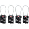 PortaBrace Retractasafe 250 4-Dial Retractable Cable Lock Set (4-Pack)