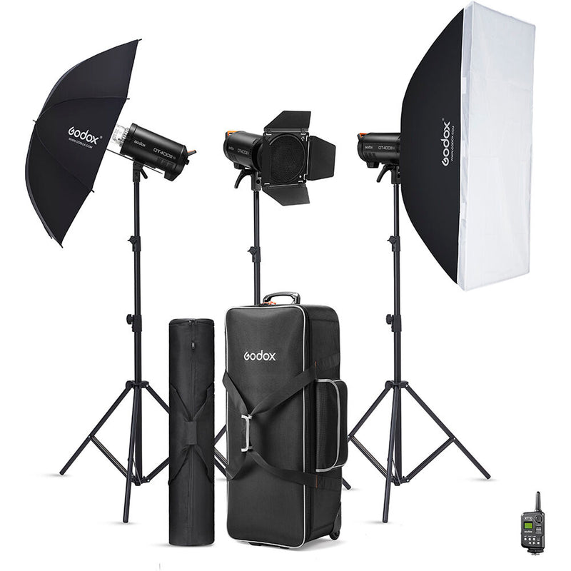 Godox QT400IIIM Studio Flash Monolight (3-Light Kit)
