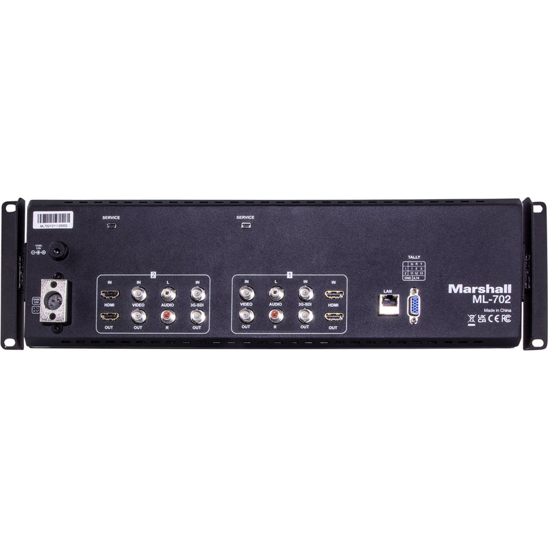 Marshall Electronics ML-702 Dual 7" LCD Rackmount Monitor (3 RU)