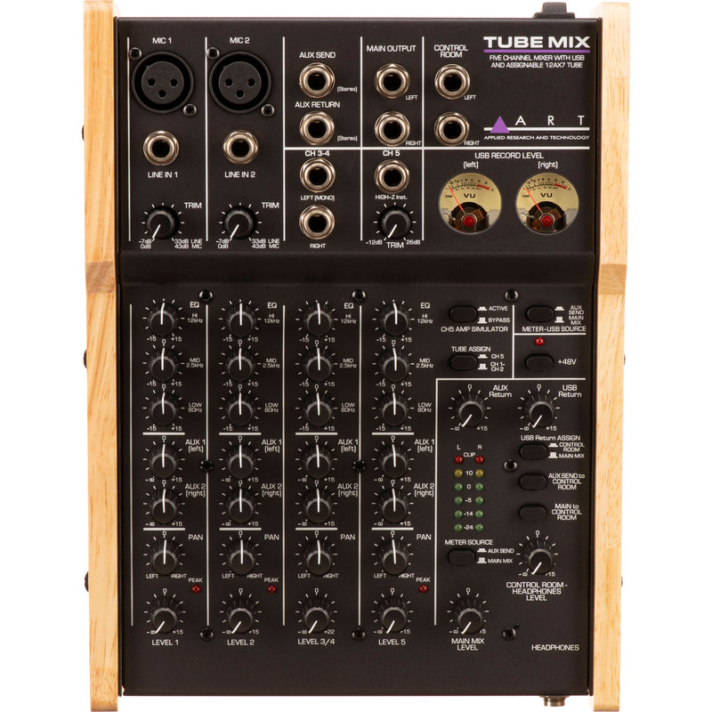 ART TubeMix 5-Channel Mixer with Assignable Tube and USB Interface