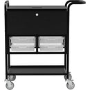 Luxor File Cart With Locking Cabinet And Storage Bins