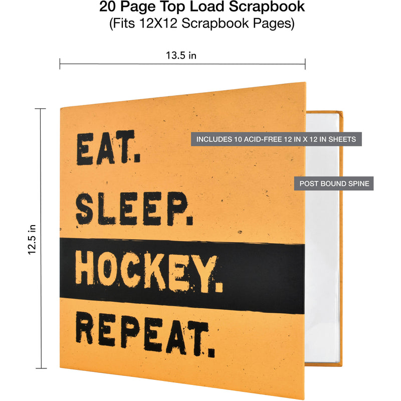 MCS MBI Hockey Sports Scrapbook Album with 12 x 12" Pages