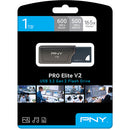 PNY 1TB PRO Elite V2 USB 3.2 Gen 2 Flash Drive (Gunmetal)