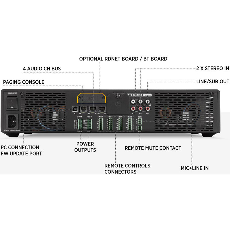 RCF DMA-504 Digital 4-Channel 2000W Power Amplifier