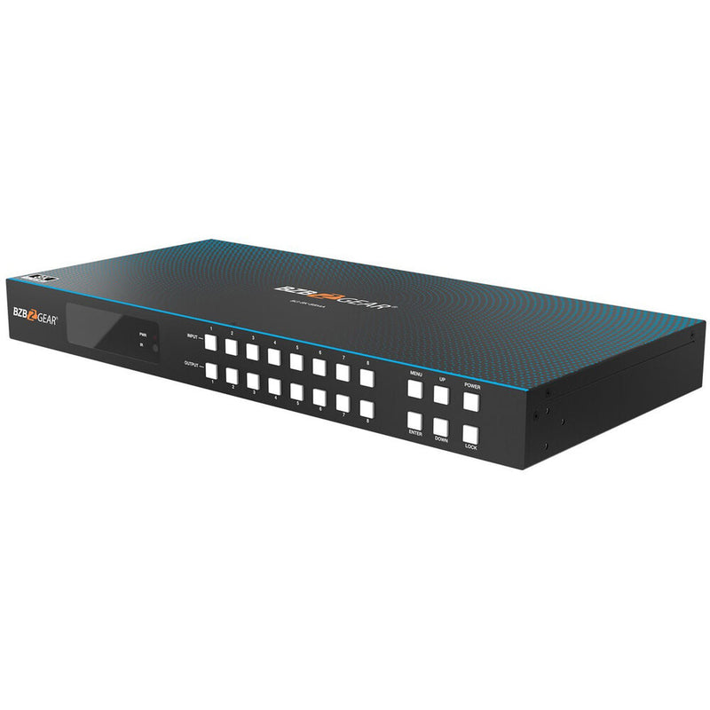 BZBGEAR 8x8 8K60 HDMI 2.1 Matrix Switcher with Scaler and Audio De-Embedder