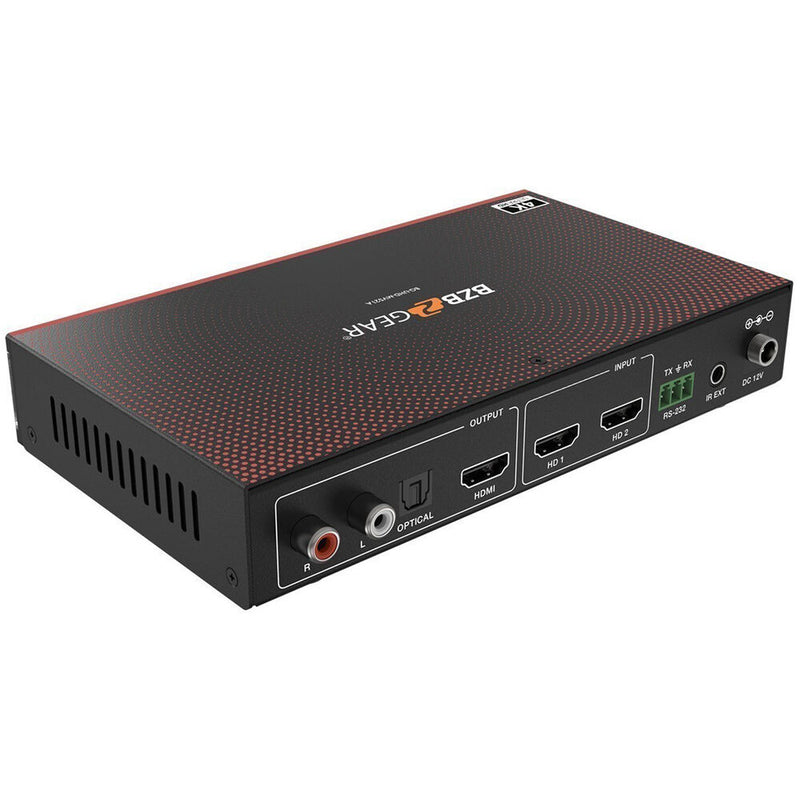 BZBGEAR 2x1 4K60 Multiviewer with Seamless Switcher and Audio De-Embedder