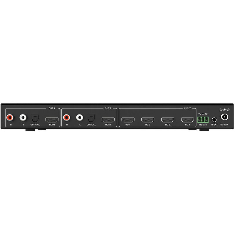 BZBGEAR 4x2 4K60 Multiviewer with Seamless Switcher and Audio De-Embedder
