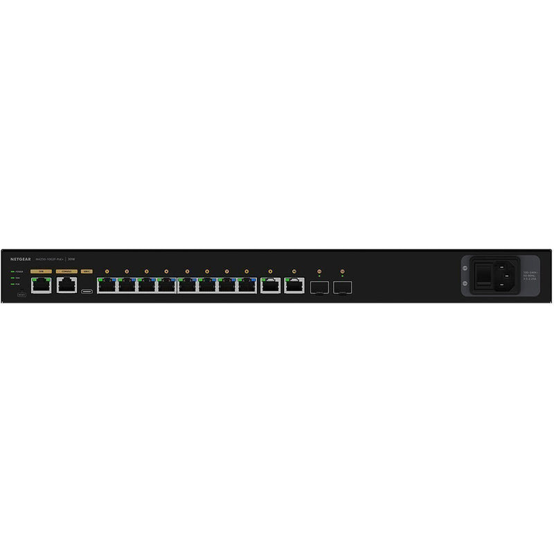 BZBGEAR NETGEAR AV LINE 8X1G PoE+ 125W 2X1G and 2XSFP Managed Switch