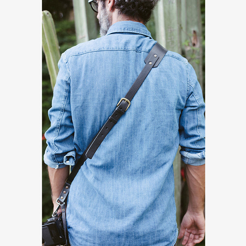 Bronkey Tokyo Sling Leather Camera Strap (Black, Small)