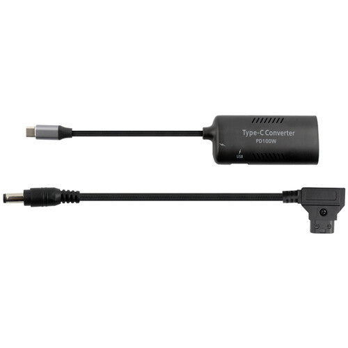 Bescor 100W USB-C Converter with D-Tap to DC Barrel Cable