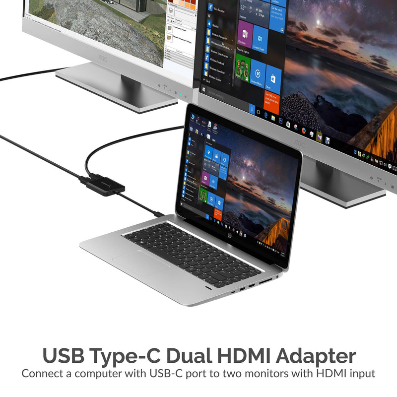 Sabrent USB-C to Dual HDMI Adapter