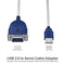 Sabrent USB-A 2.0 Male to Serial DB-9 9-Pin Male RS232 Cable Adapter (10')