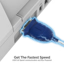 Sabrent USB-A 2.0 Male to Serial DB-9 9-Pin Male RS232 Cable Adapter (6')