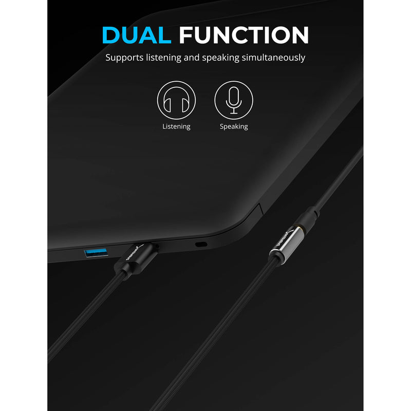 Sabrent USB-A to 3.5mm Audio Jack Active Adapter Cable (20")