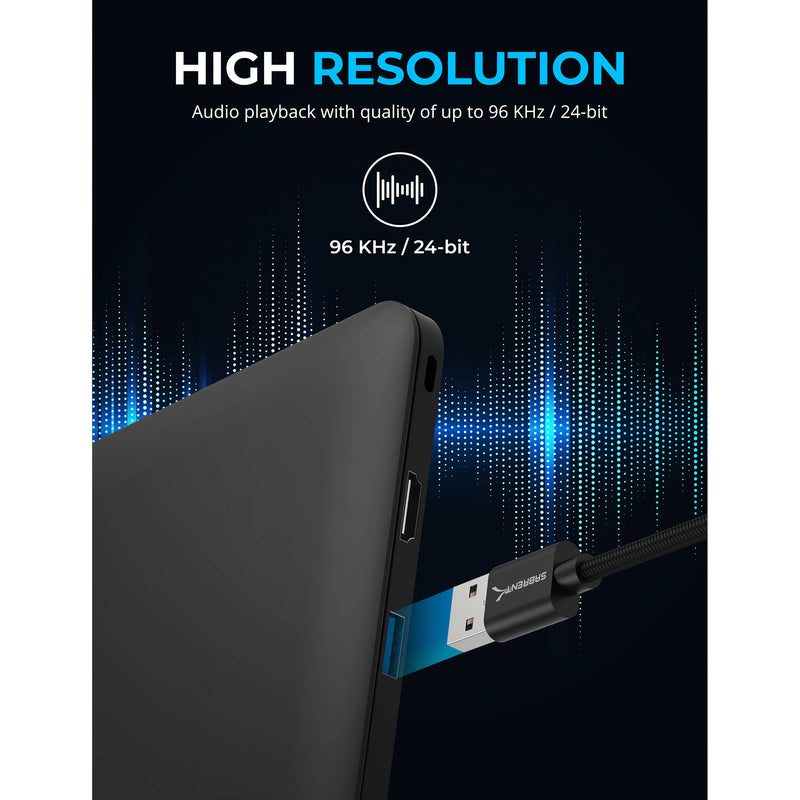 Sabrent USB-A to 3.5mm Audio Jack Active Adapter Cable (20")