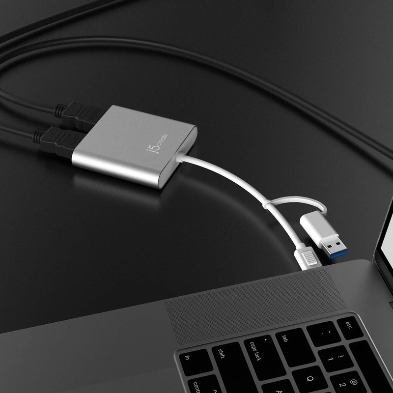 j5create USB-C to Dual HDMI Multi-Monitor Adapter