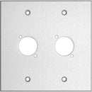 My Custom Shop WP2X2-CA 2-Gang 2-D Series Anodized Aluminum Wall Plate (Clear)