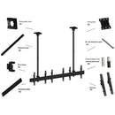 Mount-It! Three-Screen Dual-Pole Ceiling Mount (Side-by-Side)