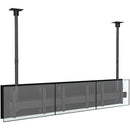 Mount-It! Six-Screen Dual-Pole Ceiling Mount (3 x Side-by-Side, 3 x Back-to-Back)