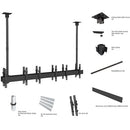 Mount-It! Six-Screen Dual-Pole Ceiling Mount (3 x Side-by-Side, 3 x Back-to-Back)