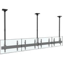 Mount-It! Four-Screen Three-Pole Ceiling Mount (Side-by-Side)