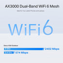 TP-Link Deco X50-Outdoor AX3000 Wireless Dual-Band Gigabit Whole Home Mesh Wi-Fi Unit